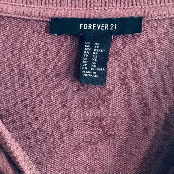 Forever 21 Sweater Sweatshirt Dress In Plum Size XS - Picture 4 of 4